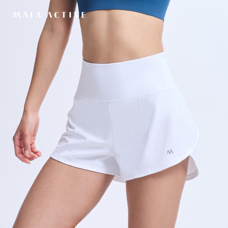凉感防水裤训练跑步中腰瑜伽短裤内含安全裤女 MAIAACTIVE