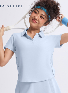 POLO领短袖衫吸湿速干T恤运动休闲瑜伽上衣女 MAIAACTIVE 52PL01