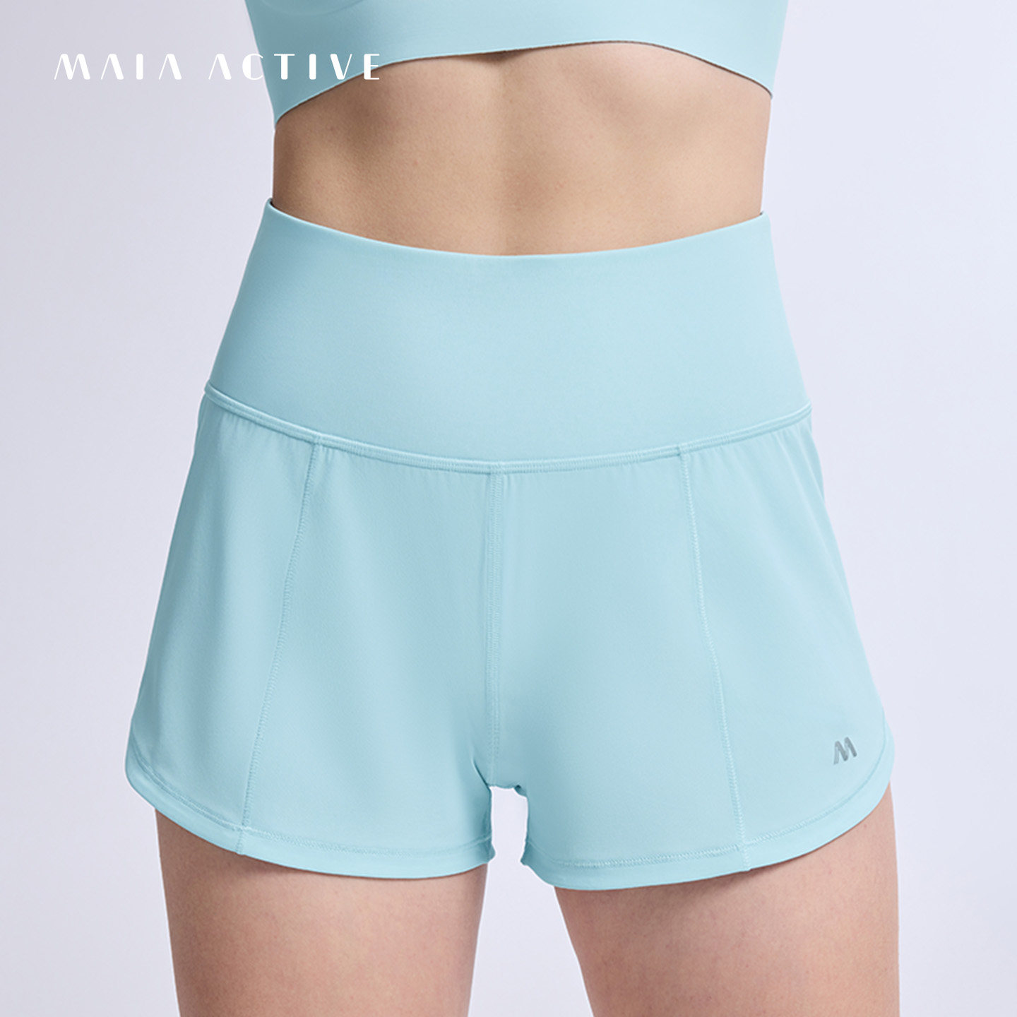 凉感防水裤训练跑步中腰瑜伽短裤内含安全裤女 MAIAACTIVE 51SH03