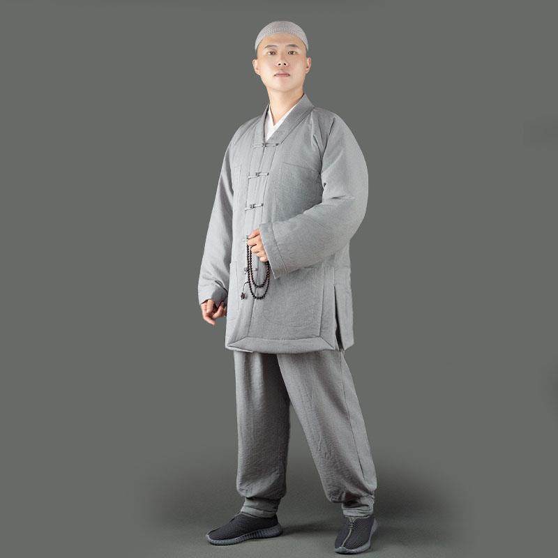新款冬季僧服加棉棉衣短褂僧人男和尚衣服出家师父僧衣棉袄冬装小