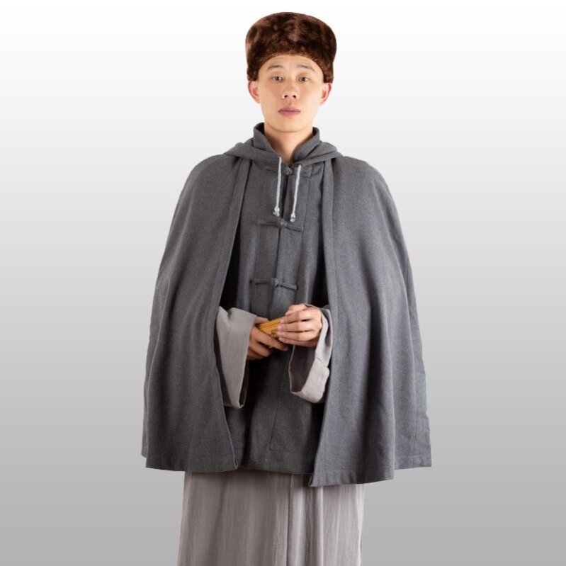 特价僧服冬季打坐披风斗篷和尚服装男披肩出家僧人观音斗篷僧衣女