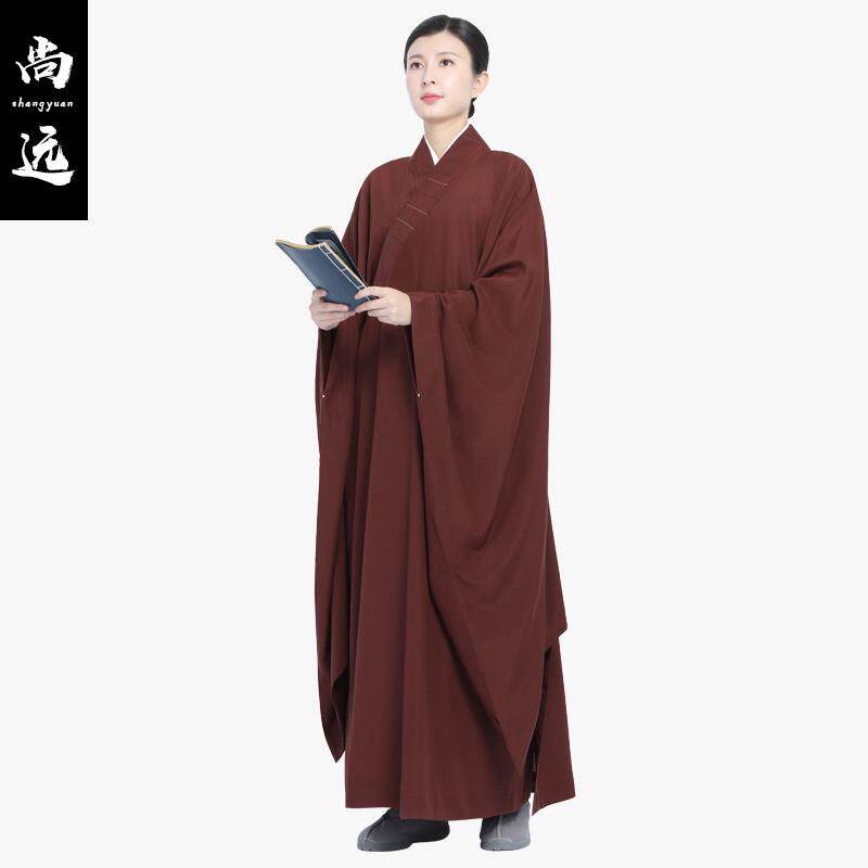 新款尚远四季麻纱海青居士服僧服广袖海青男女同款海清五戒缦衣