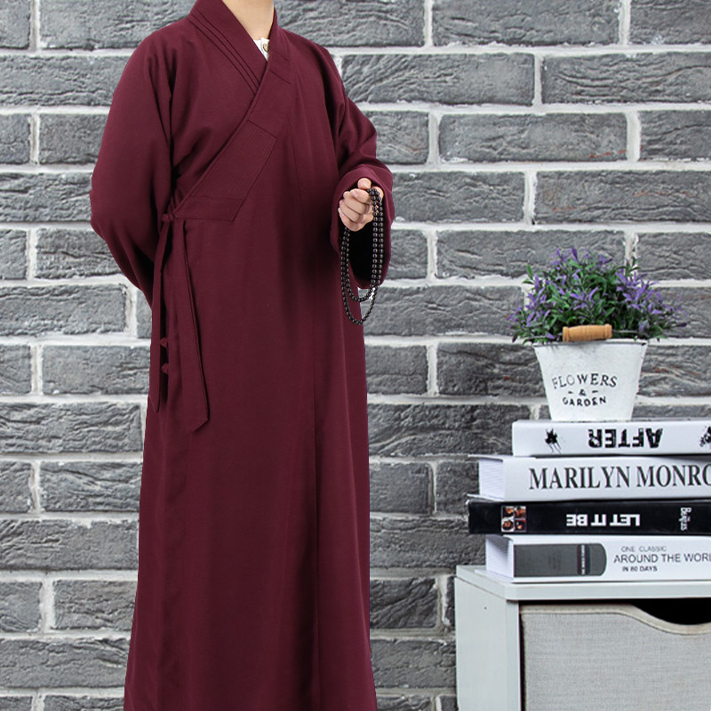 特价秋冬呢子僧服大褂出家人加厚毛呢长褂男女僧人僧衣和尚服长衫