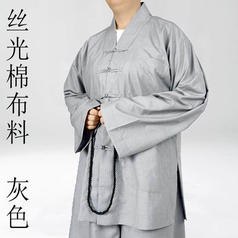 新款布扣僧服短套小褂短褂大二僧出家衣服夏秋款男女同款僧衣手工