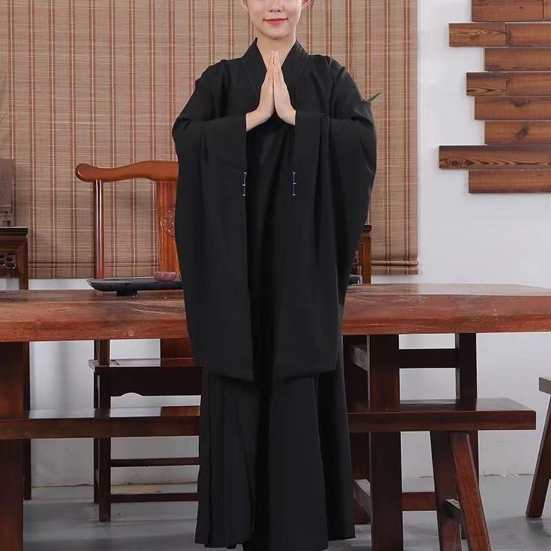 新款居士海清衣服男女四季同款师父僧服海青拜佛和尚禅修法会僧衣