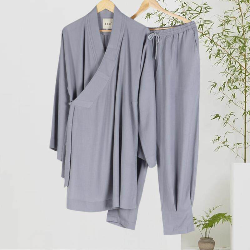 新款僧服罗汉褂春夏秋季男比丘尼女款冰丝韩麻短褂套装出家僧人和