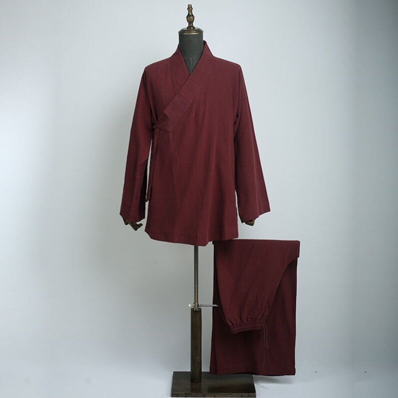 特价僧服厚款秋冬罗汉褂亚麻僧衣短褂套装和尚服棉麻小褂比丘尼罗