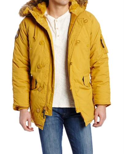 Alpha Industries男高度牛津布尼龙N3-B Inclement Parka夹克大衣