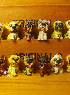 Q版 汪星人 金毛 吉娃娃 雪瑞纳 巴哥 小狗公仔蛋糕摆件模型玩具