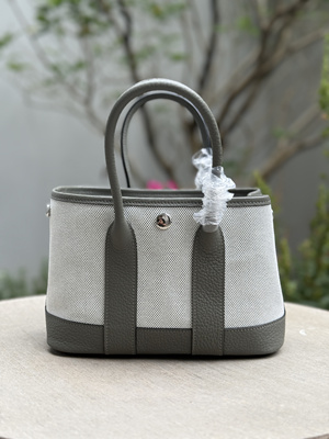 2025新款花园包mini迷你手提包女包真皮牛皮拼帆布单肩斜挎包