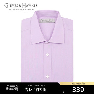 GIEVES&HAWKES/君皇仕GH男士纯棉短袖衬衫G3544EI361