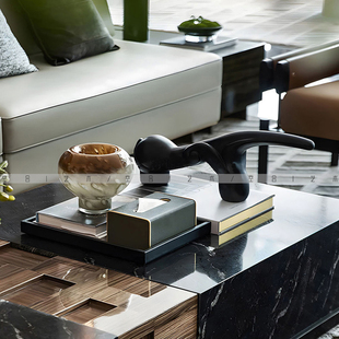 样板间客厅茶几桌面摆件售楼处大厅 搭配组合 空合 现代台面软装