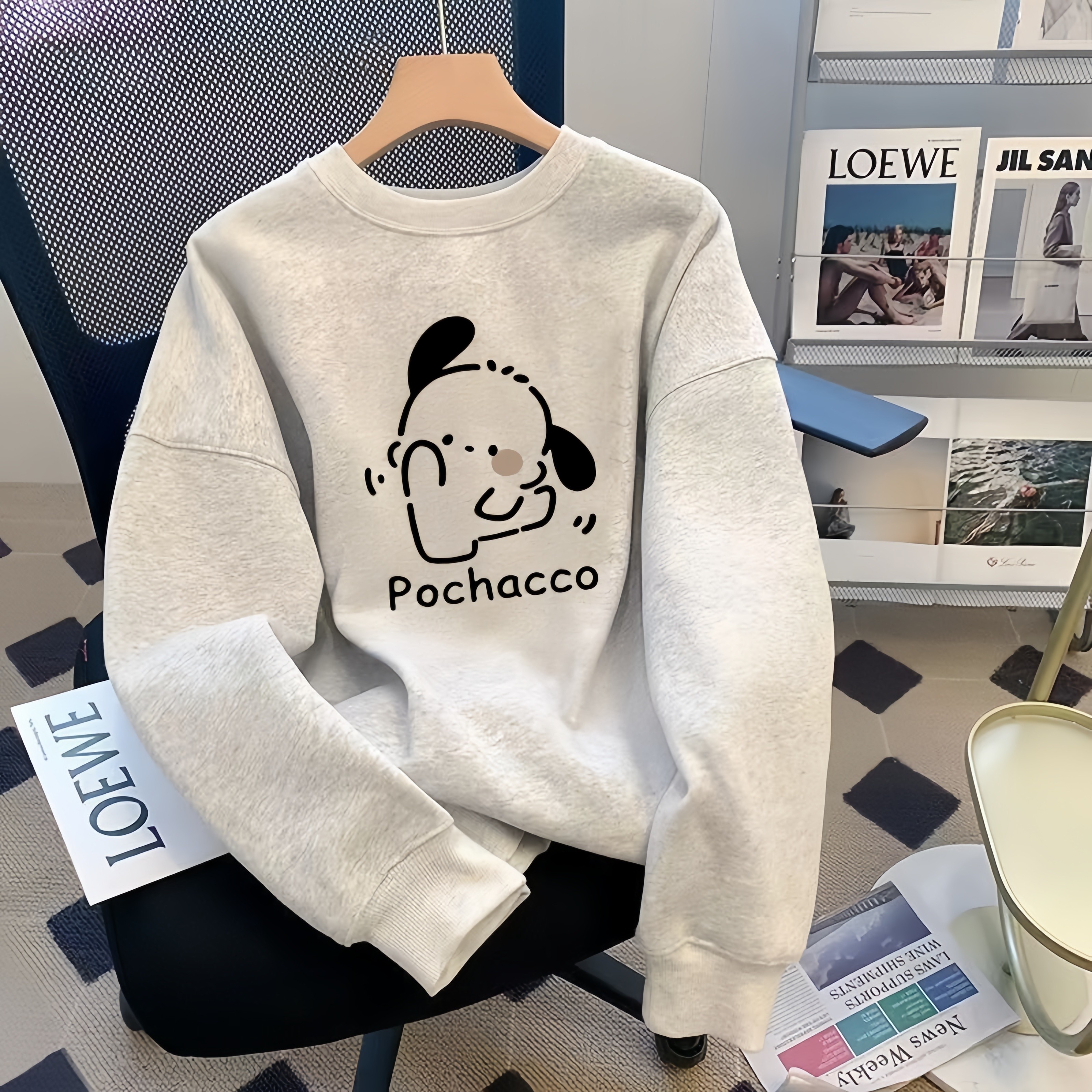 纯棉女童加绒加厚卫衣秋冬新款洋气插肩袖上衣中大童长袖打底衫