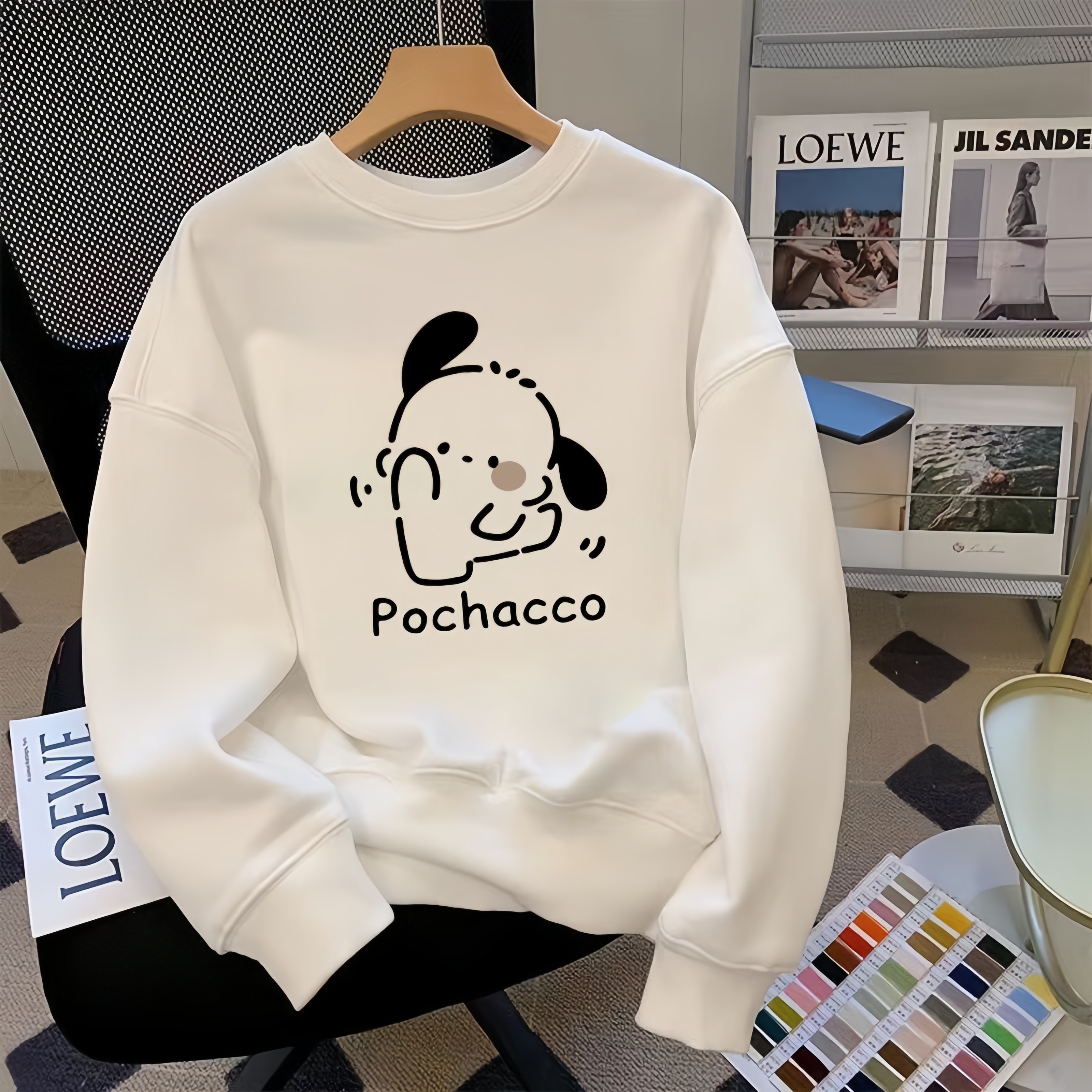 纯棉女童加绒加厚卫衣秋冬新款洋气插肩袖上衣中大童长袖打底衫