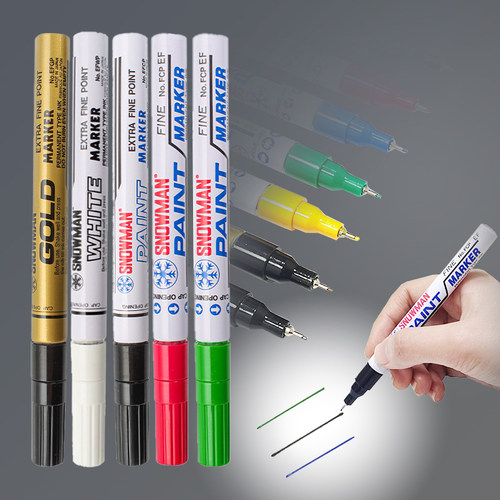 雪人油漆笔防酒精记号笔工业用笔