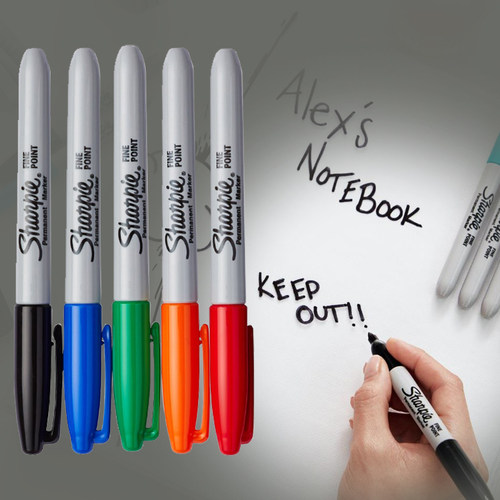 三福sharpie马克笔30001无尘笔耐低温防冻油性笔大学实验室记号笔