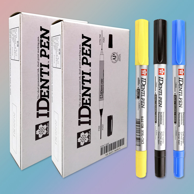 SAKURA樱花油性小双头记号笔防水光盘笔XYK勾线笔细笔马克笔盒装