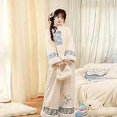 日常国风 加绒加厚日常家居汉服套装 汉唐华韵原创汉服女冬 暖暖