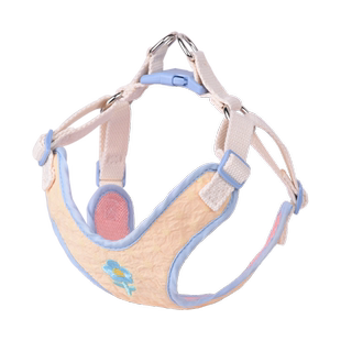 背心式狗狗牵引绳中小型犬柴犬比熊泰迪幼犬专用遛狗绳透气胸背带