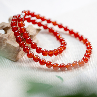 天然红玛瑙项链颈链本命年女妈妈链短款 锁骨链轻奢小众高级感新款