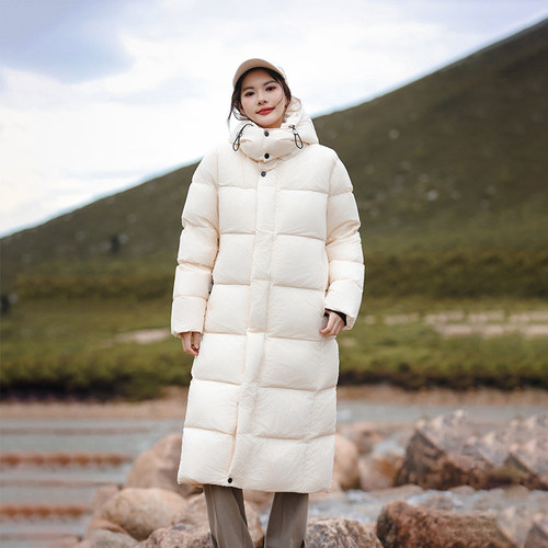 过膝盖大码极寒羽绒服女
