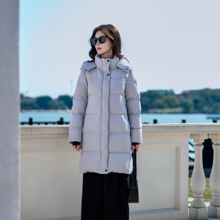 2025年冬季新品95白鸭绒极寒中长款加厚小个子羽绒服女过膝时尚
