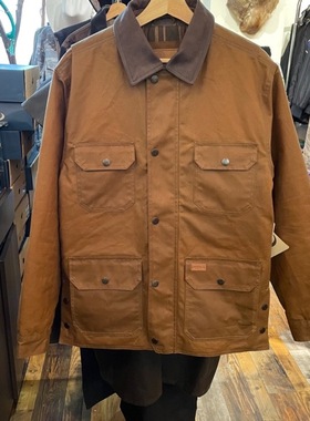 OUTBACK男士复古宽松皮领油衣外套