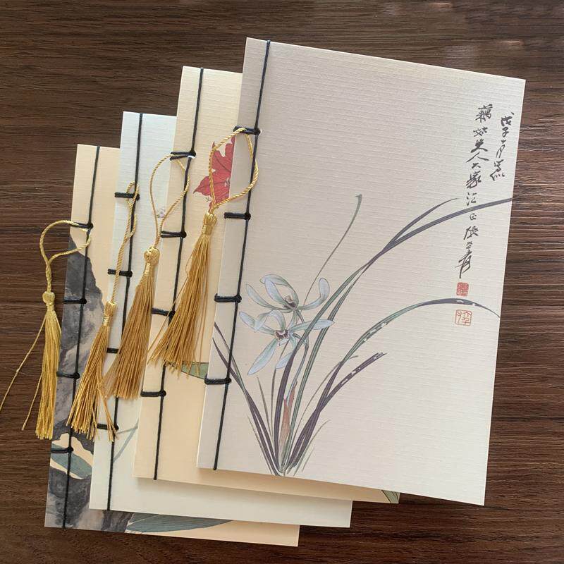 中国风花鸟线装本仿古书横线笔记本学生文具复古文艺高颜值小礼物