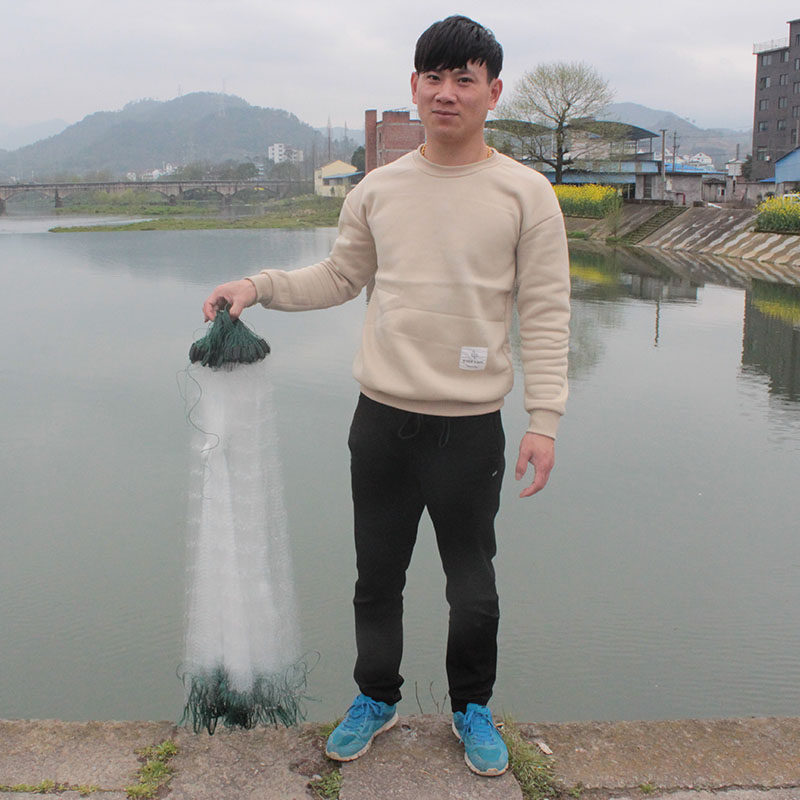 5米高三层渔网粘网捕鱼网半指沾网丝网鲫鱼小白条渔具