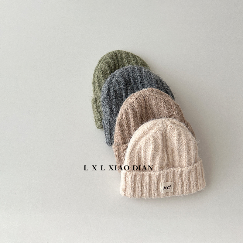 儿童帽子秋冬季个性小布标