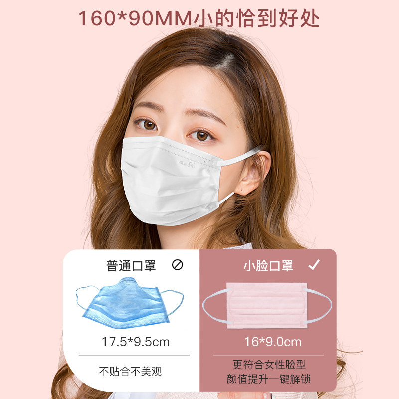 小脸女士医用外科高颜值口罩黑色