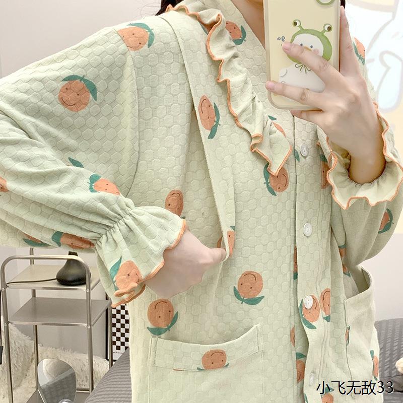 孕妇睡衣哺乳春秋简约月