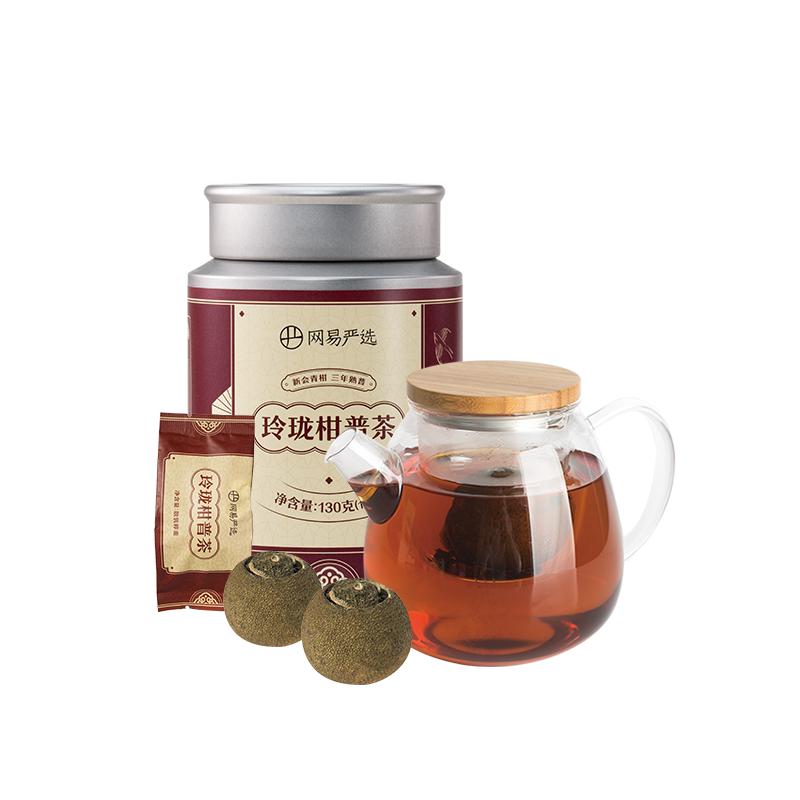 网易严选玲珑柑普茶正宗新会小青柑普洱茶熟茶茶叶陈皮茶罐装130g