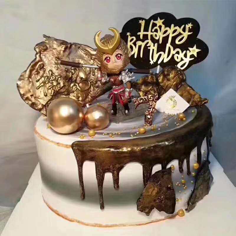 荣耀王者生日蛋糕摆件孙悟空孙猴子模型猴子生日蛋糕男玩具人偶