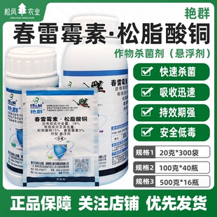 艳群18%春雷霉素松脂酸铜 细菌性角斑病害溃疡病野火病杀菌剂农药