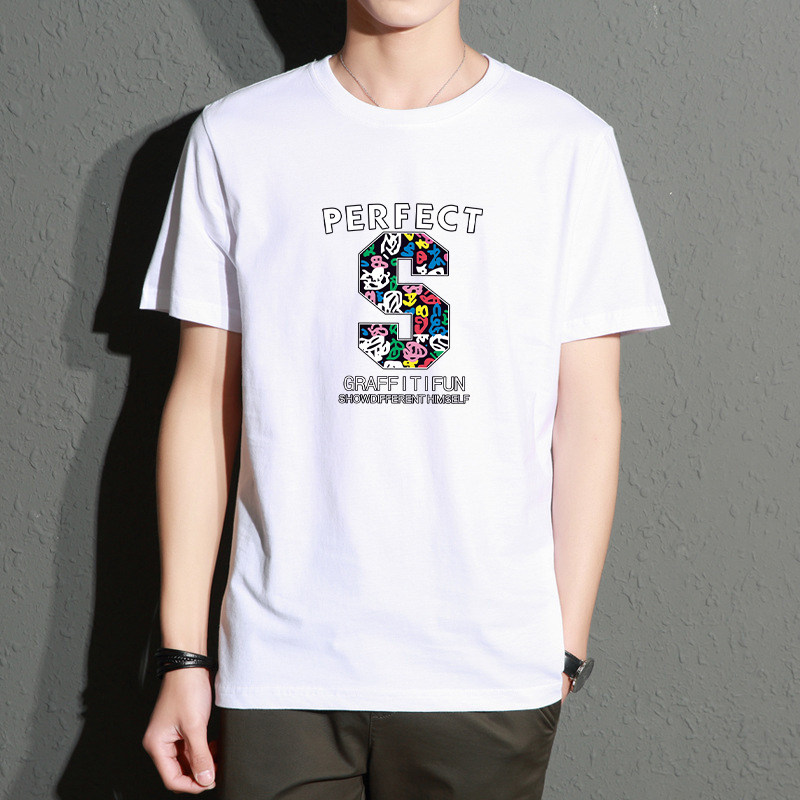 短袖t恤男士2024新款半袖体恤潮牌ins潮流宽松上衣服男装DX23-P10,男装T恤,星座1402-1