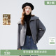 miu系毛呢外套 秋水伊人翻领灰色大衣女2026春新款 100%绵羊毛