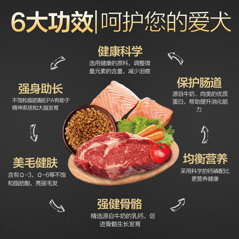 通用型狗粮泰迪犬比熊金毛萨摩耶狗全价膨化粮