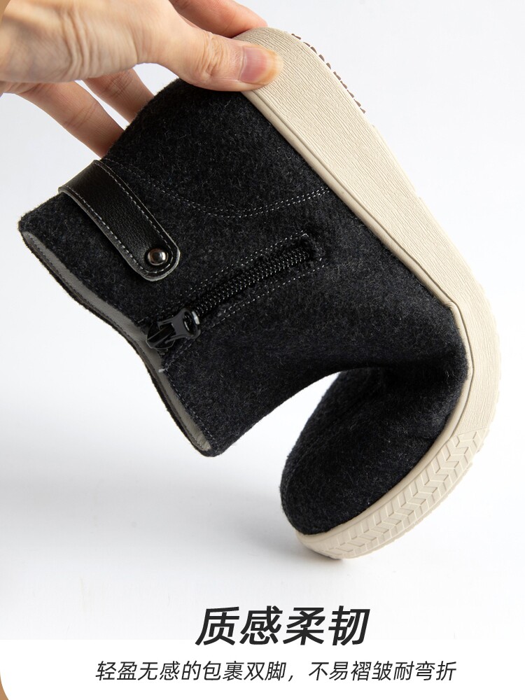 LIGHTWEIGHT AND COMFORTABLE WOMENS BOOTS AUTUMN NEW JAPANESE SOFT-SOLED ANTI-SLIP MOM SHOES VERSATILE WATERPROOF MIDDLE-AGED AND ELDERLY BOOTIES 1066