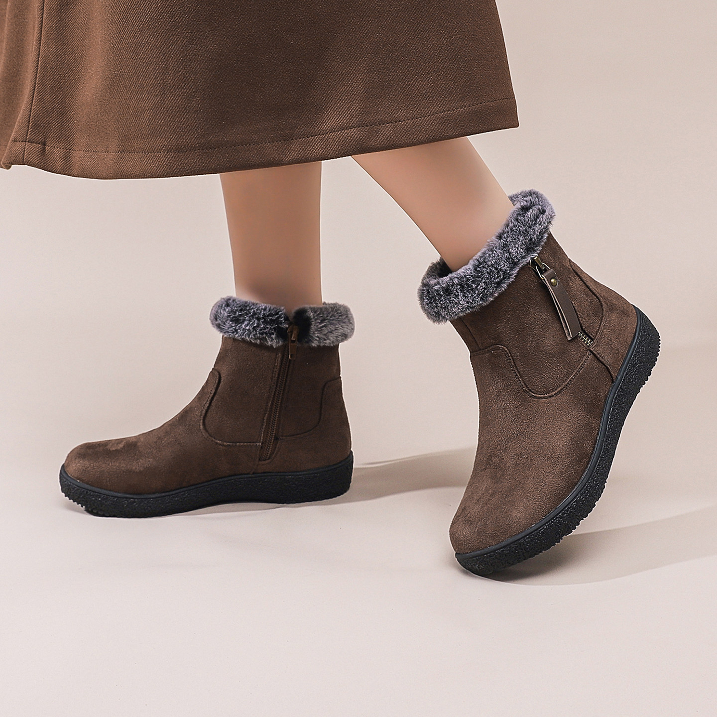 2025新款加绒雪地靴防滑妈妈鞋子舒适保暖棉鞋轻便中老年棉靴秋冬,女鞋,时尚雪地靴,淘宝优惠券,粉丝福利购,淘宝优惠卷