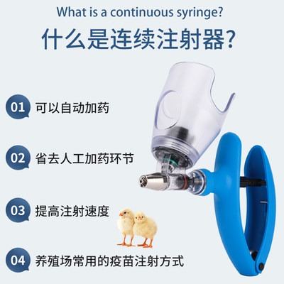 猪GTP博士高端兽连续注射牛器猪鸭羊鸽自动用打疫苗神器药鸡枪用