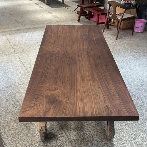 黑胡桃木大板电脑桌面板榆木台面