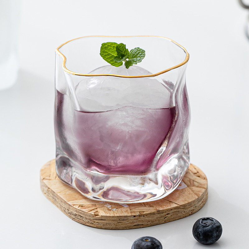 速发牛璃杯家用高颜值喝水玻奶茶杯子风生威士忌啤酒杯男士