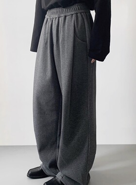 WEERE冬季廓形直筒抽绳卫裤宽松休闲长裤
