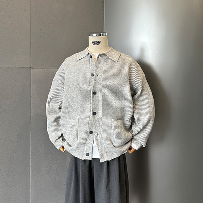 WEERE秋冬季加厚针织开衫外套