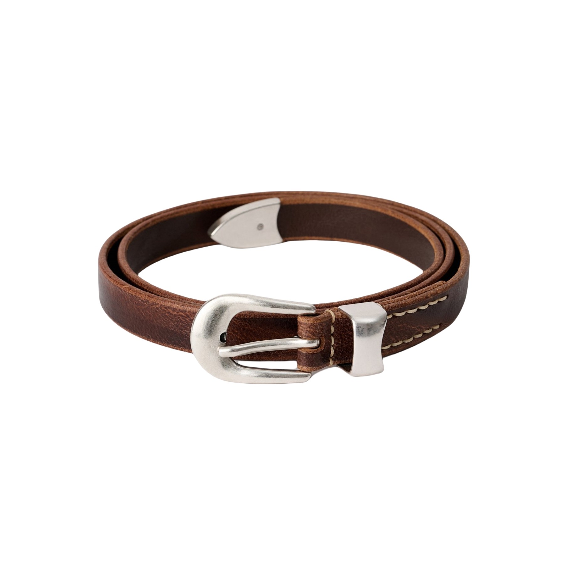 thumbnail for Our Legac 25SS Dagger Silver Buckle Vintage Genuine Leather Belt Leather Simple Pure Cowhide Belt for all men: