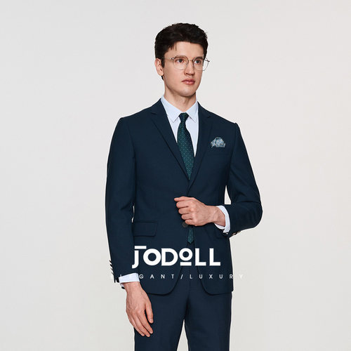 绵羊毛商务套西上衣乔顿纯色正装