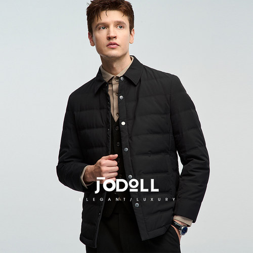 兔毛皮都市羽绒服JODOLL保暖翻领