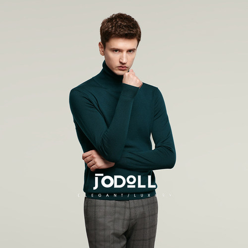 保暖毛衣JODOLL绵羊毛百搭高领