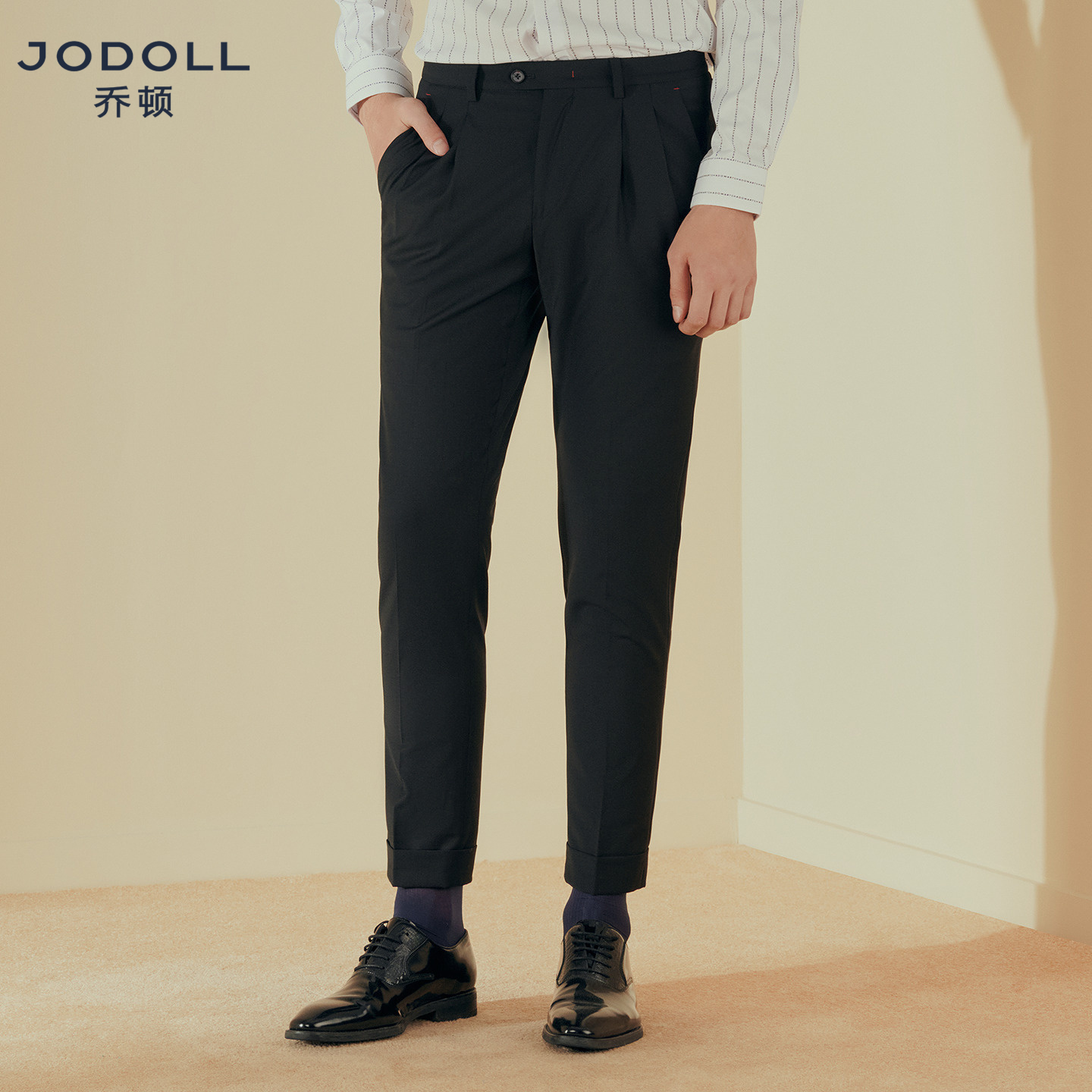绵羊毛JODOLL休闲修身西裤百搭